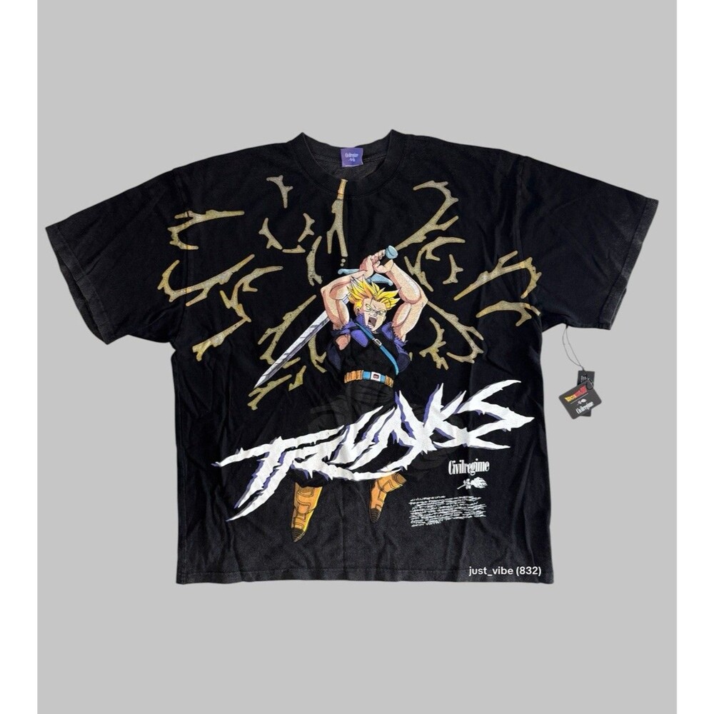 Civil Regime x Dragon Ball Z Trunks Wrath Premium Tee Men’s 3XL NWT